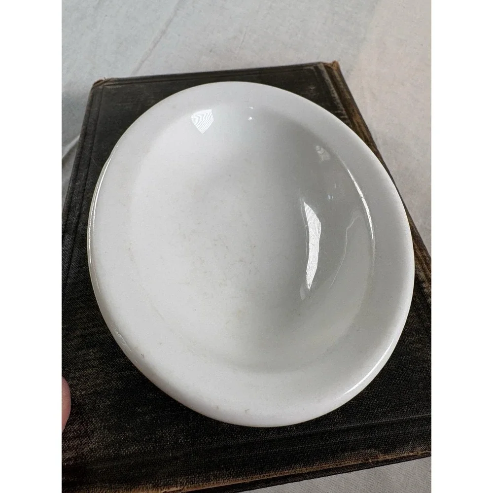 Shenango China Ironstone Sm Oval Dish New Castle PA White 5.5x4